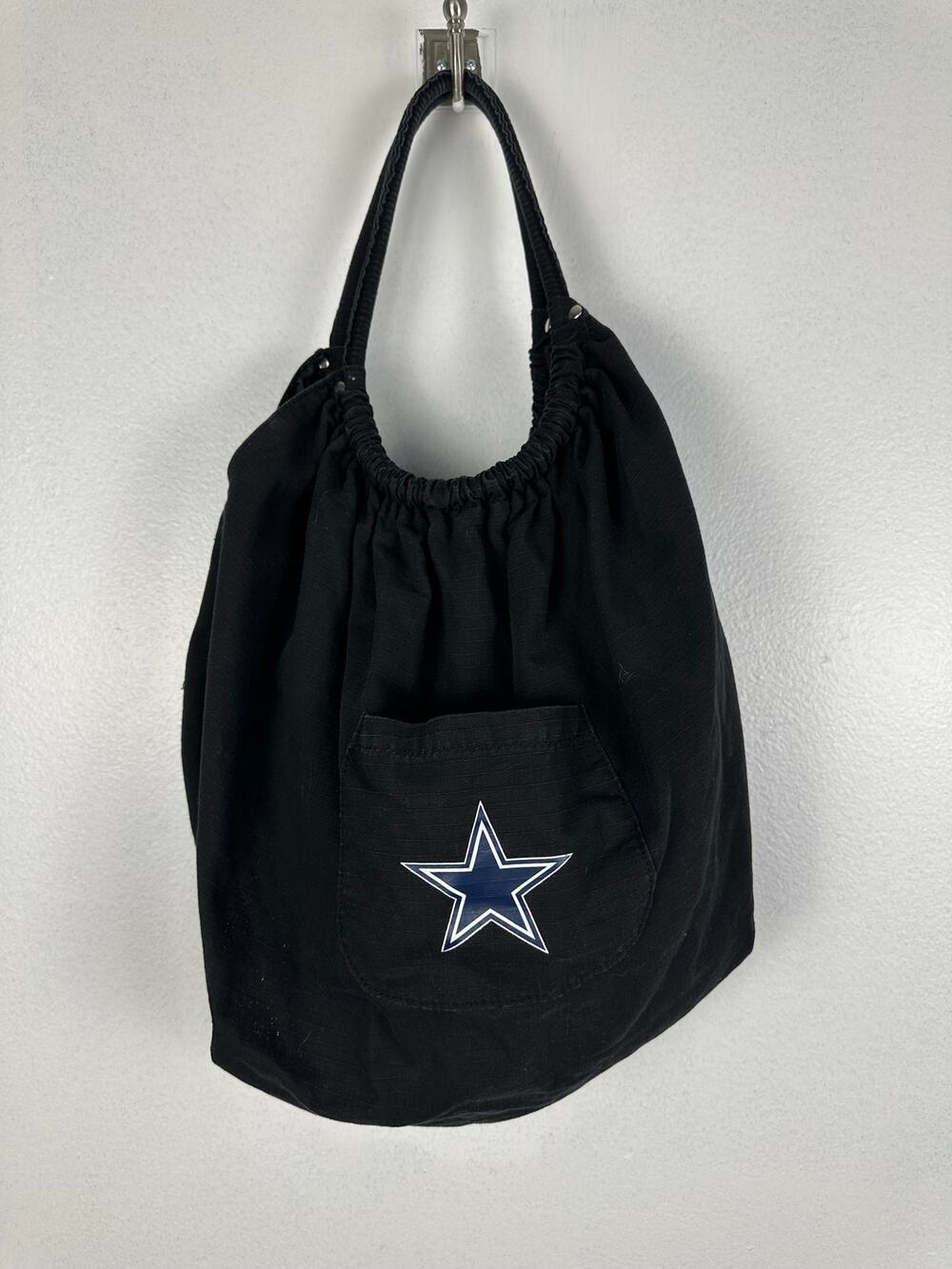 Dallas Cowboys NFL Canvas Hobo Tote Bag Slouchy Shoulder Bag Black Star